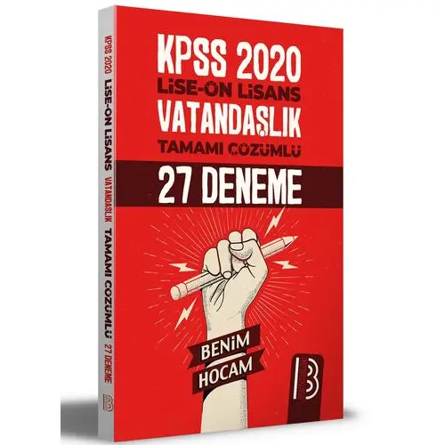 Benim Hocam 2021 KPSS Lise Ön Lisans Vatandaşlık Çözümlü 27 Deneme