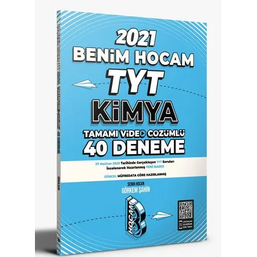 Benim Hocam 2021 TYT Kimya Video Çözümlü 40 Deneme Sınavı