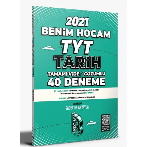 Benim Hocam 2021 TYT Tarih Video Çözümlü 40 Deneme Sınavı