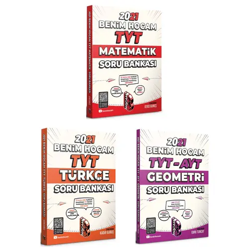 Benim Hocam 2021 TYT Türkçe - Matematik - Geometri Soru Bankası 3 Kitap Set