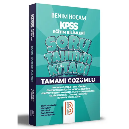 Benim Hocam 2022 KPSS Eğitim Bilimleri Tamamı Çözümlü Soru Tahmin Kitabı