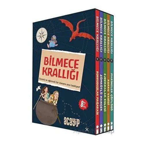 Bilmece Krallığı Seti - 5 Kitap Takım - Kutulu - Ebru Tulum - Acayip Kitaplar