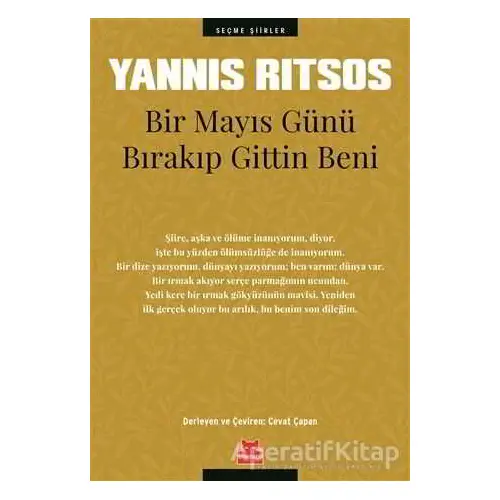 Bir Mayıs Günü Bırakıp Gittin Beni - Yannis Ritsos - Kırmızı Kedi Yayınevi