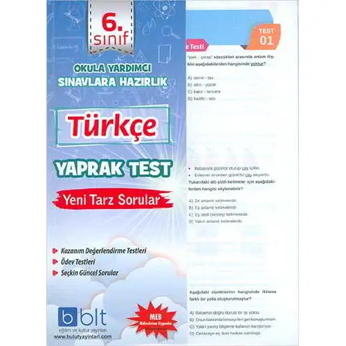 Bulut 6.Sınıf Türkçe Yaprak Test