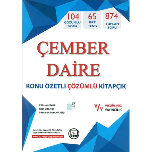 Çember Daire Konu Özetli Çözümlü Kitapçık Yüzde Yüz Yayıncılık