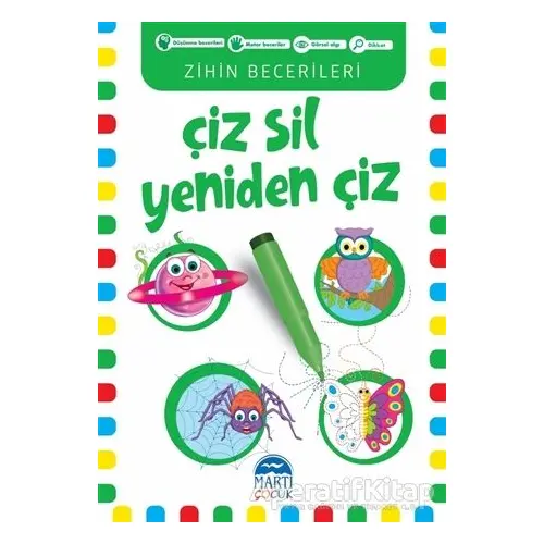 Çiz Sil Yeniden Çiz (Yeşil Kitap) - Kolektif - Martı Çocuk Yayınları