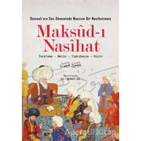 Maksud-ı Nasihat - Murat Ak - Çizgi Kitabevi Yayınları