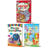 2+ Yaş Boyama Kitapları Set (3 Kitap Takım) - Kolektif - Beyaz Balina Yayınları