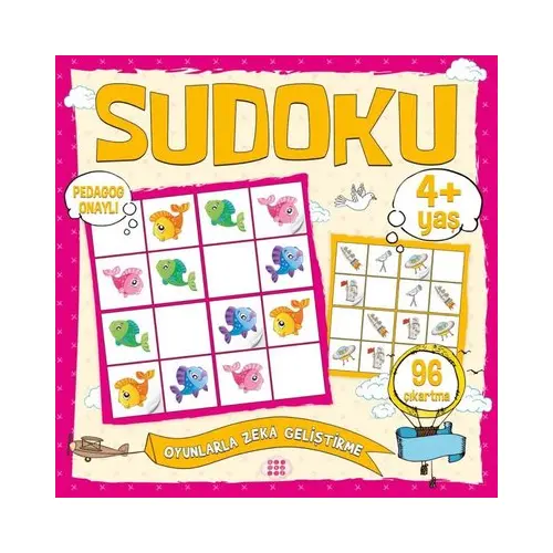 Çocuklar İçin Sudoku Çıkartmalı (4+ Yaş) - Kolektif - Dokuz Çocuk