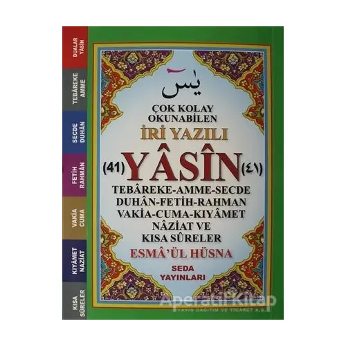 Çok Kolay Okunabilen İri Yazılı 41 Yasin (Çanto Boy, Kod: 165) - Kolektif - Seda Yayınları