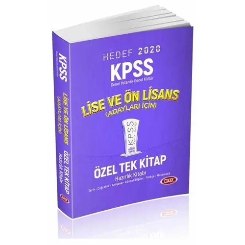 Data 2020 KPSS Lise ve Ön Lisans Tek Kitap