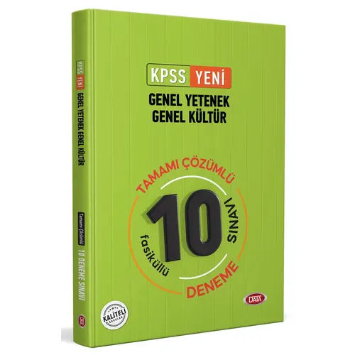 Data 2021 KPSS Genel Yetenek Genel Kültür Çözümlü 10 Deneme