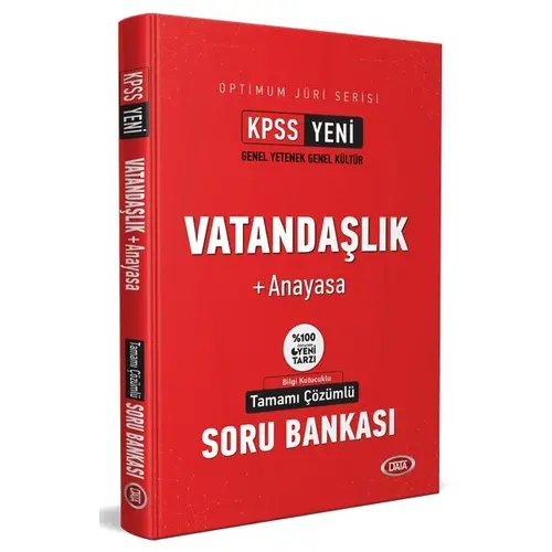 Data KPSS Optimum Jüri Vatandaşlık + Anayasa Çözümlü Soru Bankası