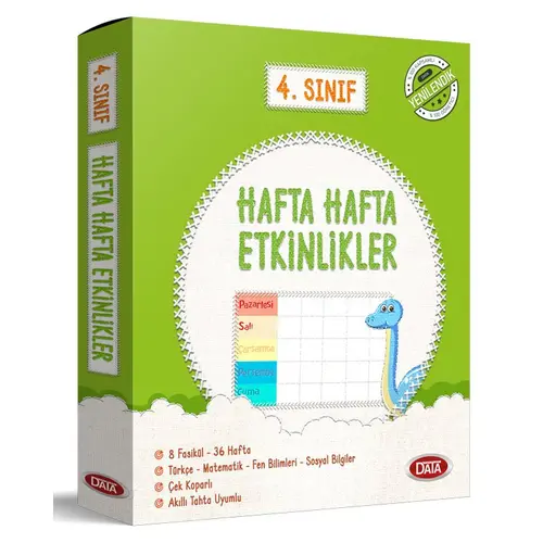 Data 4. Sınıf Hafta Hafta Etkinlikler (8 Fasikül)