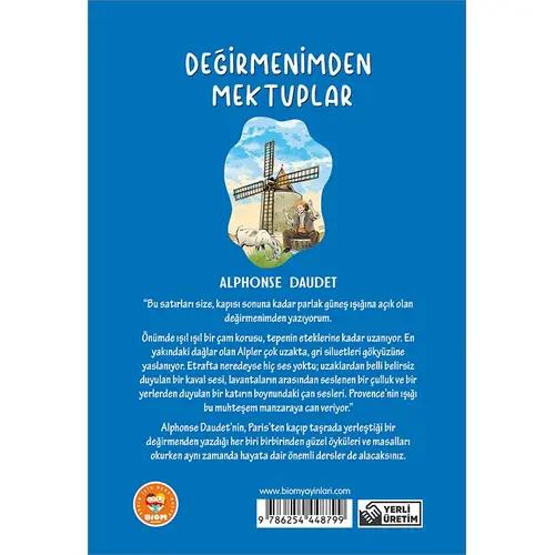 Değirmenimden Mektuplar - Alphonse Daudet - Biom (Çocuk Klasikleri)