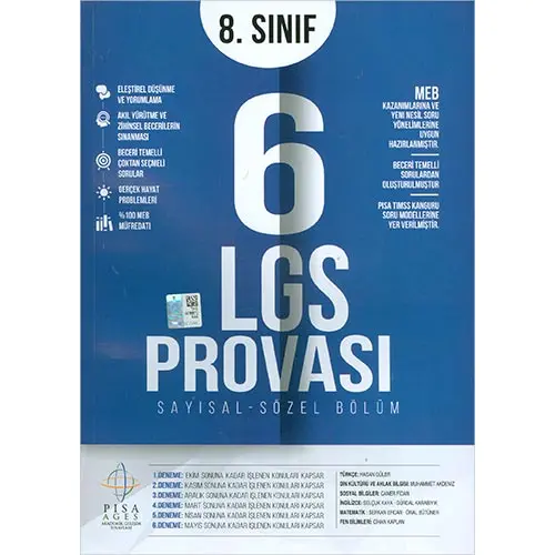 DenemeBank 8.Sınıf LGS Provası Pissa 6 Fasikül