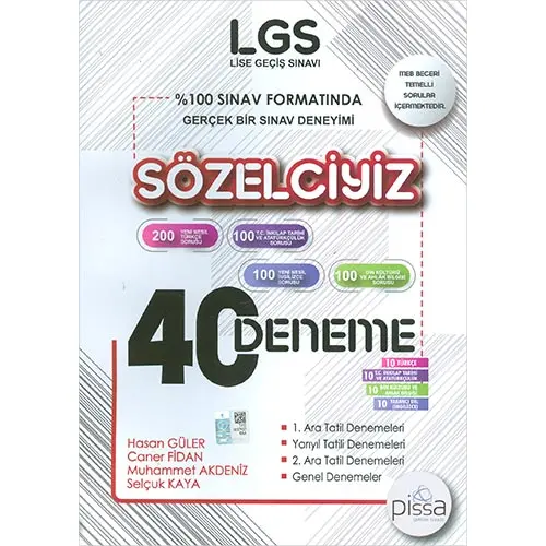 DenemeBank Pissa LGS Sözelciyiz 40 Deneme