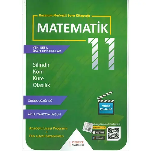 Derece 11.Sınıf Matematik Slindir, Koni, Küre ve Olasılık