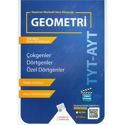 Derece TYT AYT Geometri Çokgenler Dörtgenler Özel Dörtgenler