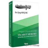 AkademikUS Ticaret Hukuku Şematik Anlatımlı Ders Notu - Eyüp Koçak - Temsil Kitap