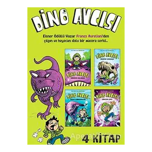 Dino Avcısı (4 Kitap Takım) - Franco Aureliani - Uğurböceği Yayınları