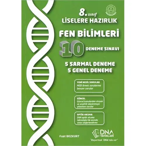 DNA 8.Sınıf Fen Bilimleri 5 Sarmal 5 Genel Deneme Sınavı