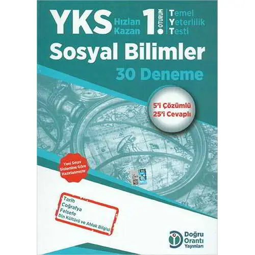 Doğru Orantı Yayınları - YKS 1.Otrurum Sosyal Bilimler 30 Deneme - 2017