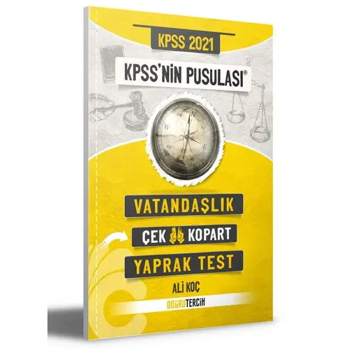 Doğru Tercih 2021 KPSSnin Pusulası Vatandaşlık Çek Kopart Yaprak Test