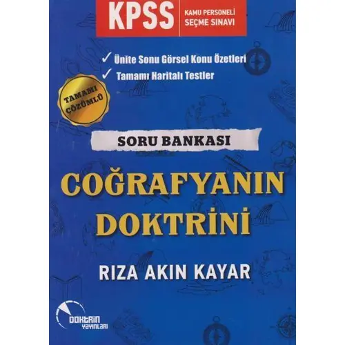 Doktrin KPSS Coğrafyanın Doktrini Soru Bankası