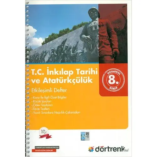 Dörtrenk 8.Sınıf RD Grimer T.C.İnkilap Tarihi Ve Atatürkçülük Etkileşimli Defter