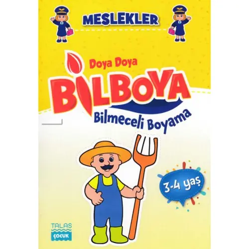 Meslekler - Doya Doya Bilboya Bilmeceli Boyama - Kolektif - Talas Yayınları