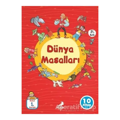 Düz Yazılı Dünya Masalları (10 Kitap Takım) - Kolektif - Erdem Çocuk