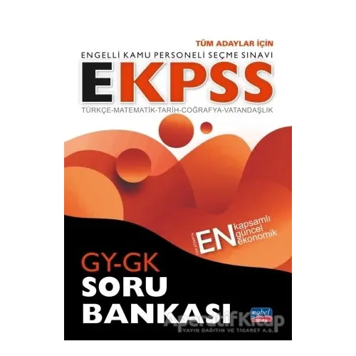 E-KPSS Türkçe-Matematik-Tarih-Vatandaşlık GY-GK Soru Bankası - Kolektif - Nobel Sınav Yayınları