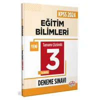 Editör Yayınları 2024 KPSS Eğitim Bilimleri Tamamı Çözümlü 3 Deneme Sınavı