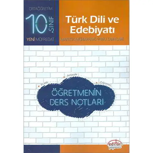 Editör 10.Sınıf Türk Dili ve Edebiyatı Öğretmenin Ders Notları