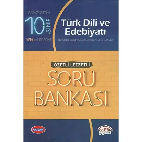 Editör 10.Sınıf Türk Dili ve Edebiyatı Özetli Soru Bankası