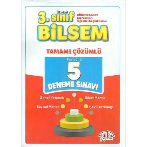 Editör 3.Sınıf Bilsem Tamamı Çözümlü 5 Deneme Sınavı