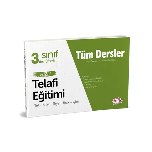 Editör 3.Sınıf Tüm Dersler Hızlı Telafi Eğitimi