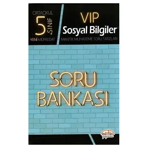 Editör 5.Sınıf Vip Sosyal Bilgiler Soru Bankası