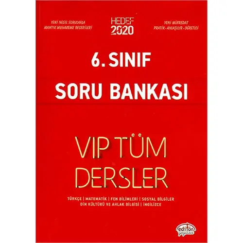 Editör 6.Sınıf Vip Tüm Dersler Soru Bankası Hedef 2020