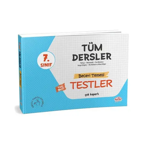 Editör 7.Sınıf Tüm Dersler Beceri Temelli Testler