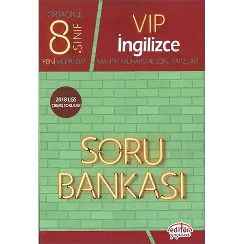 Editör 8.Sınıf Vip İngilizce Soru Bankası