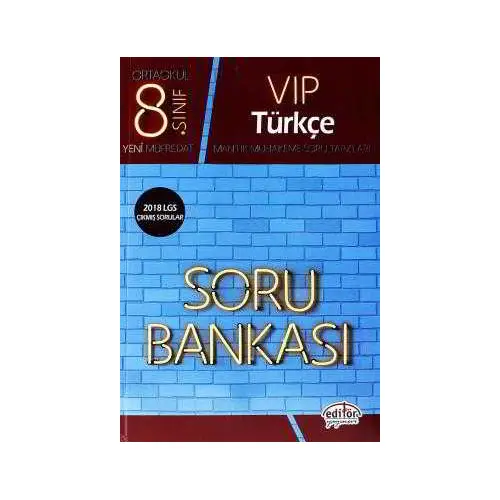 Editör 8.Sınıf VIP LGS Türkçe Soru Bankası