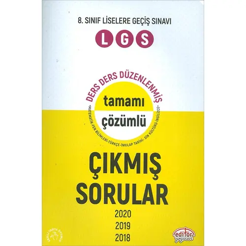 Editör LGS Çıkmış Sorular ve Çözümleri