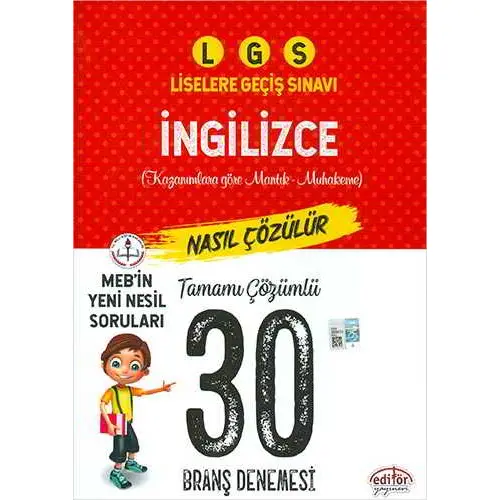 Editör LGS İngilizce Çözümlü 20 Branş Denemesi