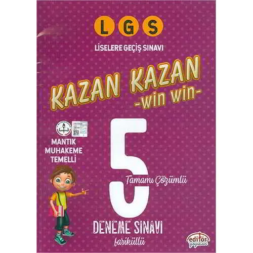 Editör LGS Kazan Kazan Çözümlü 5 Deneme Sınavı (Kampanyalı)