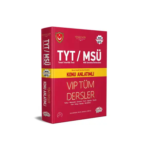 Editör TYT MSÜ Tüm Dersler VIP Konu Anlatımlı