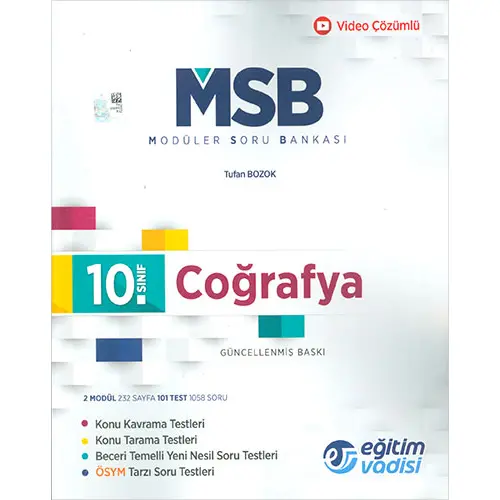 Eğitim Vadisi 10.Sınıf Coğrafya Güncel MSB Modüler Soru Bankası