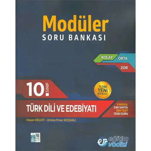 Eğitim Vadisi 10.Sınıf Türk Dili ve Edebiyatı Modüler Soru Bankası