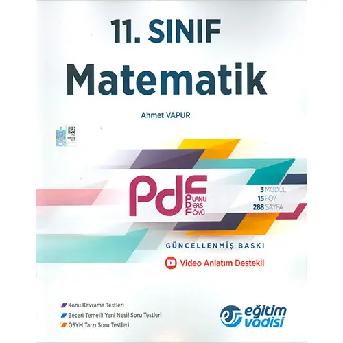 Eğitim Vadisi 11.Sınıf Matematik PDF Video Anlatım Destekli